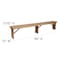 Flash Furniture Rectangle Antique Farm Table , 40"; 96", 40-1/4" W 30"; 17-3/4" H,  XA-FARM-5-GG - alternate 10
